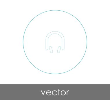 Çağrı Merkezi, ses kulaklık kutsal kişilerin resmi, vektör çizim için kulaklık simgesi