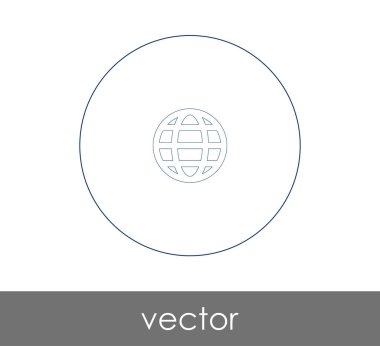 dünya web simgesi, vektör illüstrasyonu