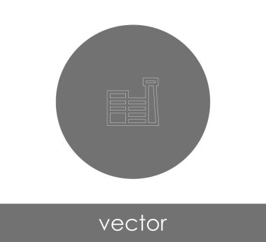 web tasarım ve uygulamalar için fabrika simge vektör çizim