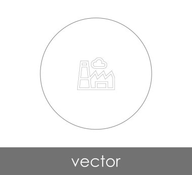 web tasarım ve uygulamalar için fabrika simge vektör çizim