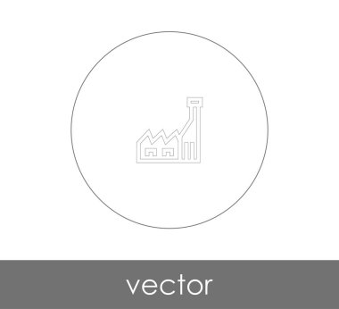 Fabrika simgesi, sınaî-vektör çizim 