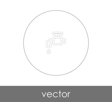 musluk simgesini işaret, vektör çizim