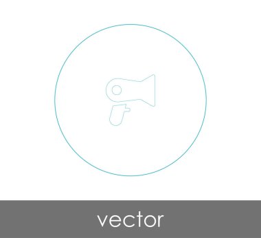 saç kurutma makinesi düz simgesi