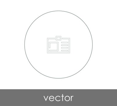 web tasarım ve uygulamalar için kimlik kartı simge