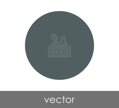 Fabrika simgesi, sınaî-vektör çizim 