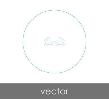 gözlük simgesi vektör çizim, logo