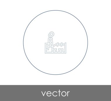 web tasarım ve uygulamalar için fabrika simge vektör çizim