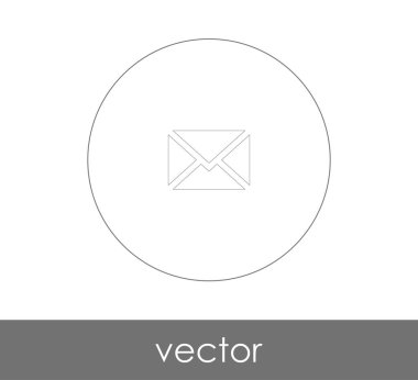 zarf simgesi, logo, vektör çizim 