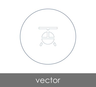 vektör çizim tasarım helikopter simgesinin