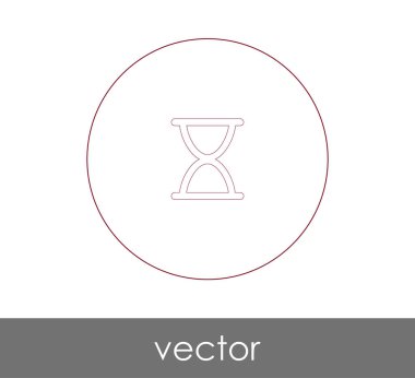 Kum Saati Web simgesi vektör çizimi 