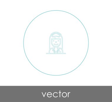 Doktor simgesi, logo, vektör çizim 