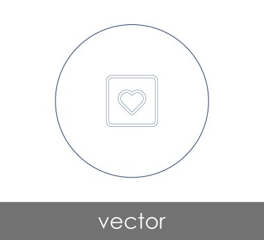 kalp ağı simgesi, vektör illüstrasyonu