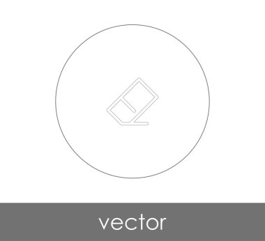 silgi simgesi vektör illüstrasyonu 