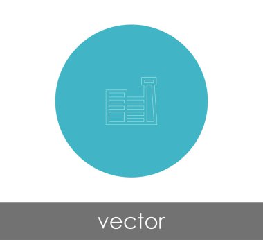 Fabrika simgesi, sınaî-vektör çizim 