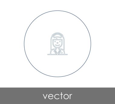 Doktor Web simgesi, vektör illüstrasyonu 