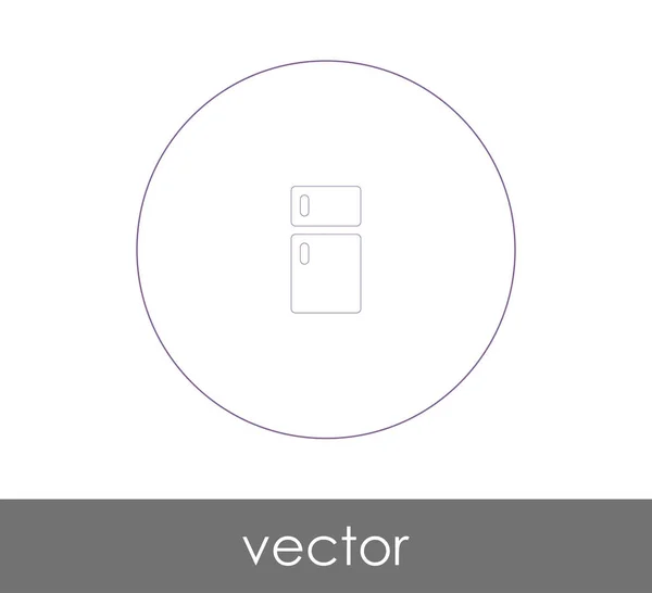 Icono Nevera Para Diseño Web Aplicaciones — Vector de stock