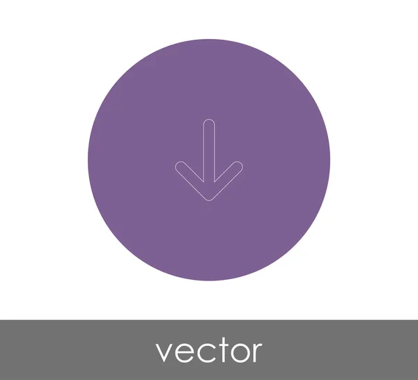 Letöltés Nyíl Ikon Vektor Illusztráció — Stock Vector