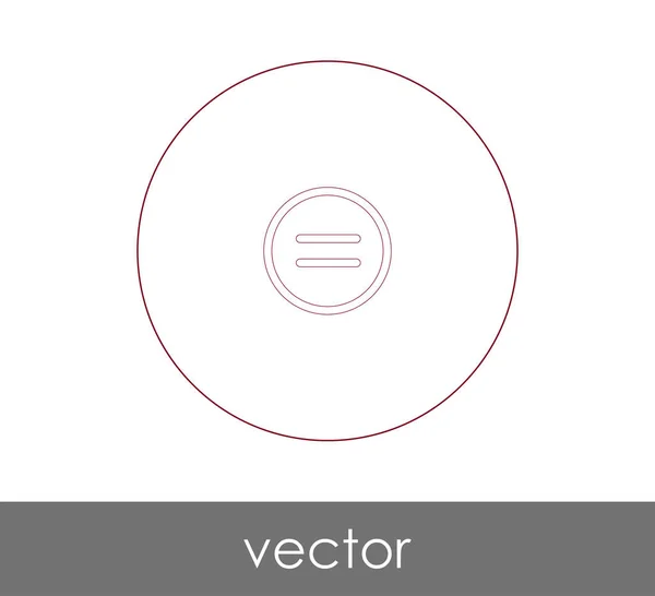 Equal Icon Vector Illustration Logo — Stock Vector
