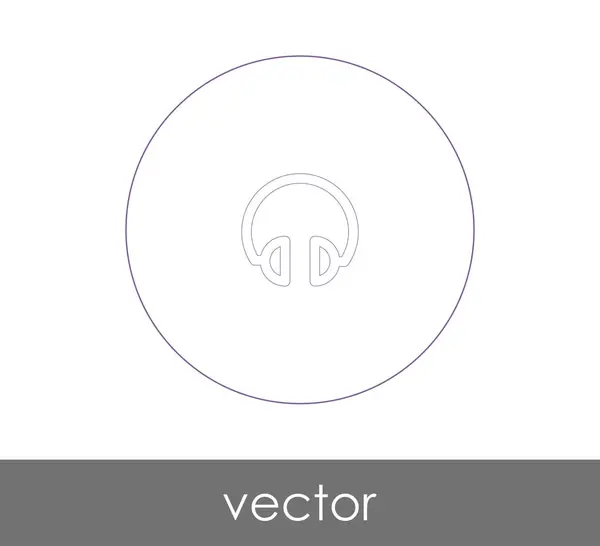 Icono Auriculares Para Call Center Icono Auriculares Audio Ilustración Vectorial — Vector de stock