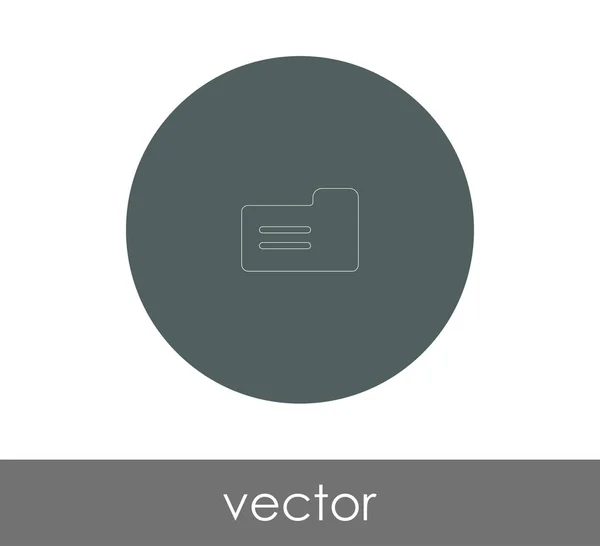 Ordnersymbol Für Webdesign Vektorillustration — Stockvektor