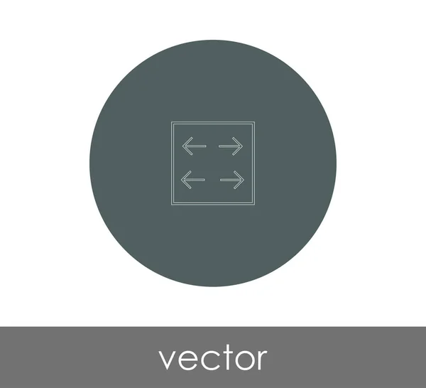 Laajentaa Kuvake Suunnittelu Vektori Kuva — vektorikuva