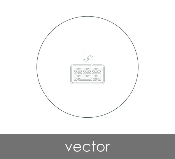 Ícone Teclado Vetor Ilustração Logotipo — Vetor de Stock