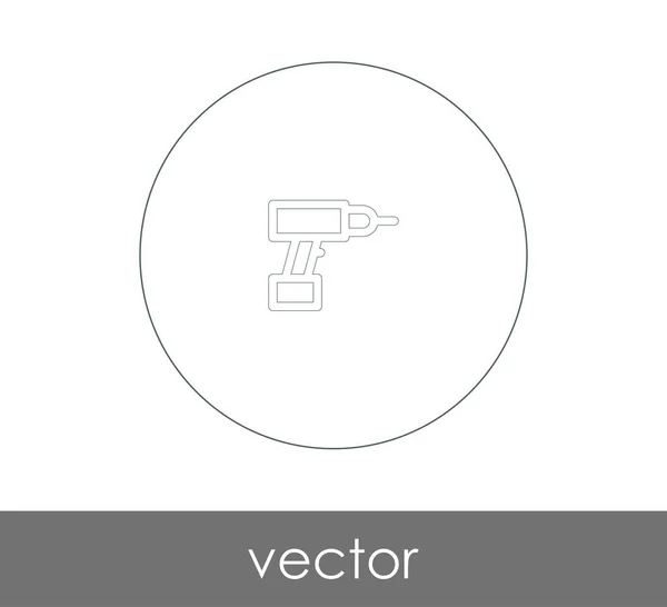 Elektrische driller pictogram — Stockvector