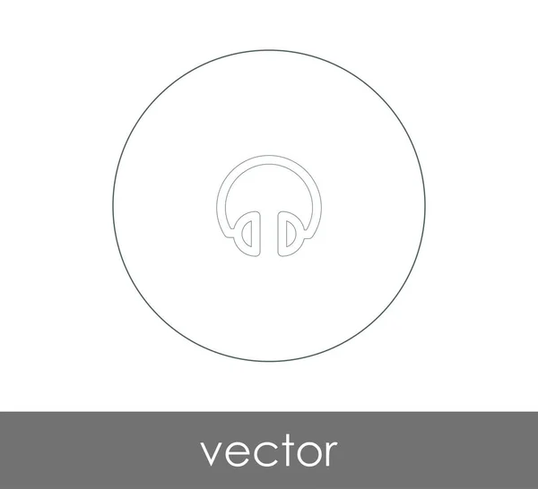 Headset Symbol Für Call Center Audio Kopfhörer Symbol Vektorillustration — Stockvektor