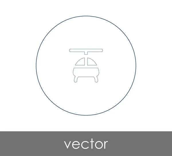 Vector Illustration Design Helicopter Icon — Stock Vector