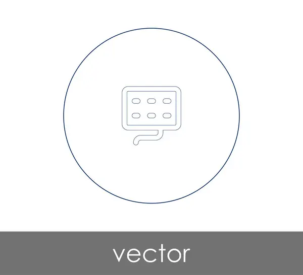 Vector Εικονογράφηση Σχεδιασμός Εικονίδιο Πληκτρολογίου — Διανυσματικό Αρχείο