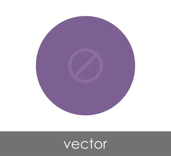 Verbotenes Zeichen Symbol Für Webdesign Und Anwendungen Vektorillustration — Stockvektor