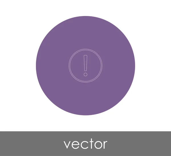Ícone Exclamação Logotipo Ilustração Vetorial — Vetor de Stock