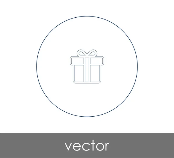 Icono Regalo Para Diseño Web Aplicaciones — Vector de stock