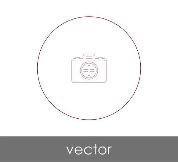 Vector Illustration Design First Aid Kit Icon — Stock Vector