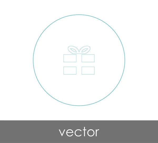 Icono Regalo Para Diseño Web Aplicaciones — Vector de stock