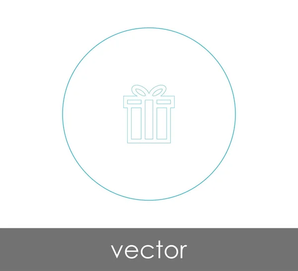 Icône Cadeau Pour Conception Web Les Applications — Image vectorielle