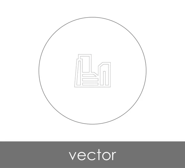 Pictogram Van Fabriek Industrieel Vectorillustratie — Stockvector