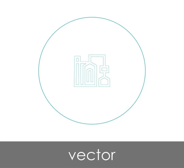 Векторная Иллюстрация Иконки Завода Веб Дизайна Приложений — стоковый вектор