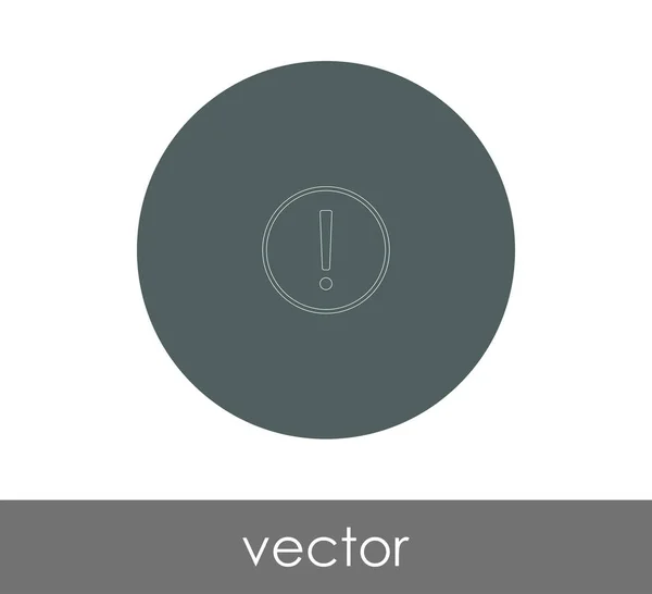 Ícone Exclamação Logotipo Ilustração Vetorial — Vetor de Stock