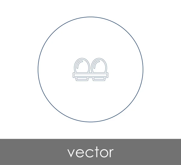 Diseño Ilustración Vectorial Huevo Icono — Vector de stock