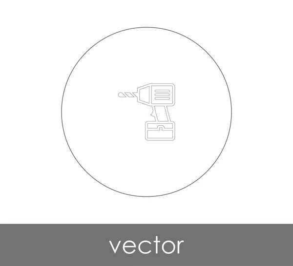 Elektrische driller pictogram — Stockvector