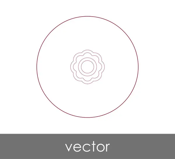 Icono Flor Para Diseño Web Aplicaciones — Vector de stock