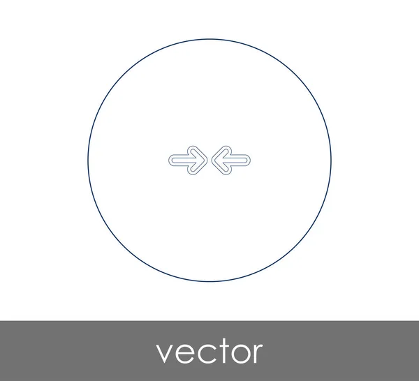 Icono de flecha ajuste — Vector de stock