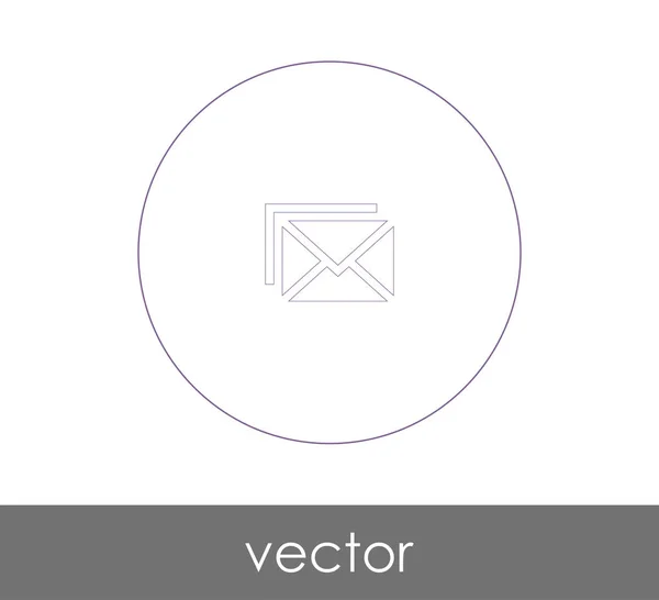 Иконка Конверта Логотип Векторная Иллюстрация — стоковый вектор