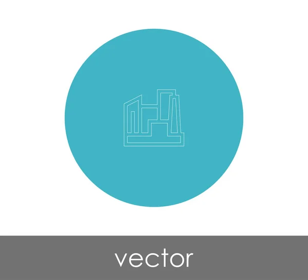 Icono Fábrica Industrial Ilustración Vectores — Vector de stock