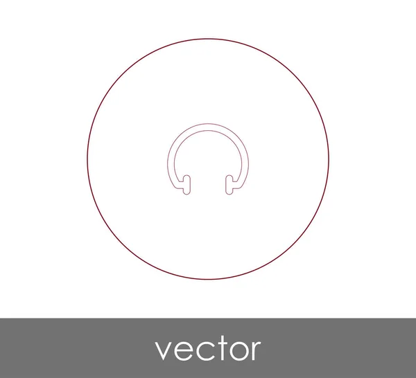 Headset Symbol Für Call Center Audio Kopfhörer Symbol Vektorillustration — Stockvektor