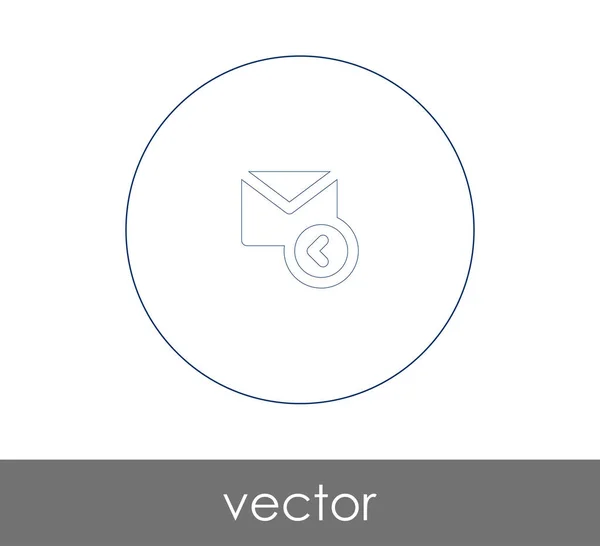 Vector Illustration Design Email Reply Icon — Stock Vector