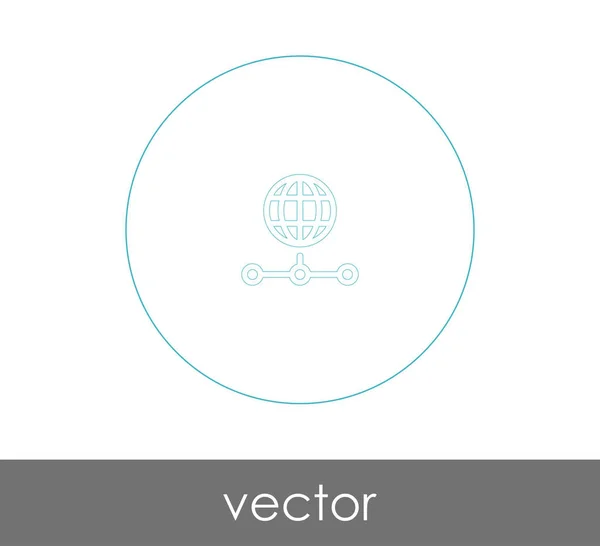 Földgömb Ikon Web Design Alkalmazások — Stock Vector