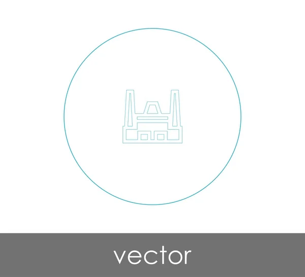 Icono Fábrica Industrial Ilustración Vectores — Vector de stock