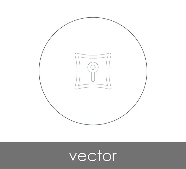 Design Ilustração Vetorial Ícone Buraco Fechadura — Vetor de Stock